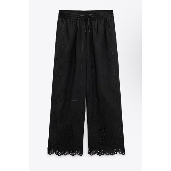 Zara Pants with Openwork Embroidery - Picture 1 of 5